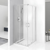 Cabina de dus BR6692CA-80*80cm, Sticla Securizata 5mm, Cadru Aluminiu, Usi Culisante-Diplon